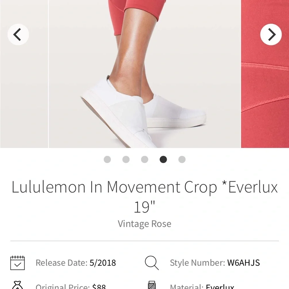 lululemon athletica Coral Leggings Everlux 19 inch terracotta coral vintage rose